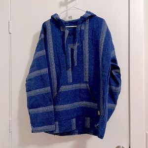 Molina Traditional Apparel Native Hoodie Pullover Royal Blue Made in Mexico